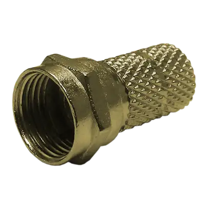 CONECTOR COAXIAL, RG6 TIPO ROSCA, DORADO