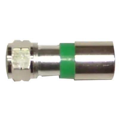 CONECTOR COAXIAL, RG6 VERDE DE COMPRESION
