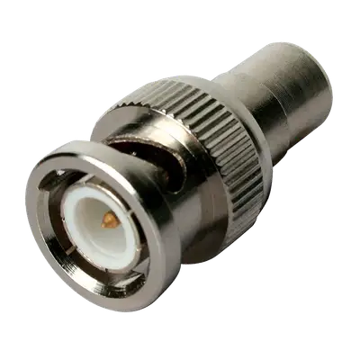 CONECTOR BNC-JACK RCA CON PUNTA DE COBRE