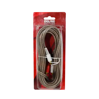 CABLE DE AUDIO TRANSPARENTE, 2 PLUG RCA A 2 PLUG RCA, CCS/CCA, 3MTS