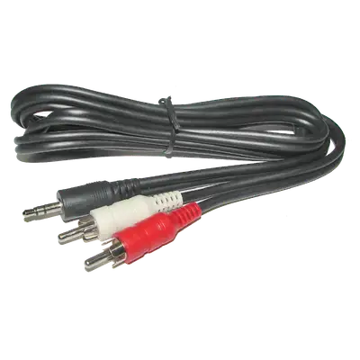 CABLE DE AUDIO, PLUG 3.5MM ESTEREO A 2 PLUG RCA, CCA, 1.8MTS