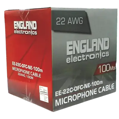 CABLE PARA MICROFONO, CALIBRE 22, 100 MTS, 100% COBRE, OFC