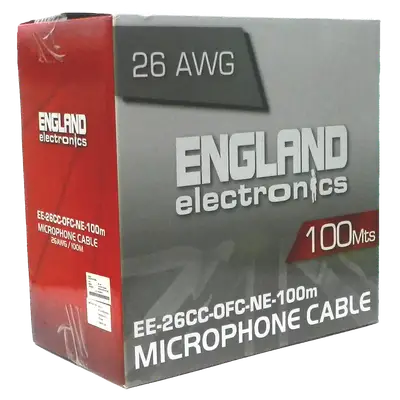 CABLE PARA MICROFONO, CALIBRE 24, 100 MTS, 100% COBRE, OFC