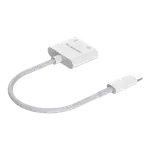 ADAPTADOR OTG DE AUDIO Y CARGA, TIPO IPHONE A PUERTO LIGHTNING Y JACK 3.5MM - Miniatura 2
