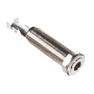 JACK DE CHASIS PARA GUITARRA ELECTRICA, 6.3MM, MONO, METALICO