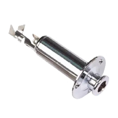 JACK DE CHASIS PARA GUITARRA ELECTRO-ACUSTICA, 6.3MM PLANO, MONO, METALICO