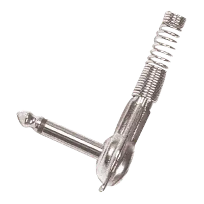 PLUG 6.3MM PLATEADO, MONO, TIPO L SIN RESORTE, METALICO