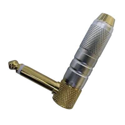 PLUG 6.3MM PLATEADO, MONO, TIPO L SIN RESORTE, METALICO