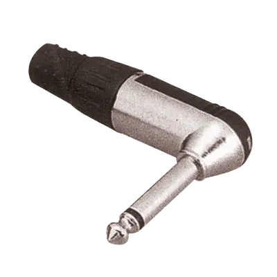 PLUG 6.3MM PLATEADO, MONO, TIPO L SIN RESORTE, METALICO