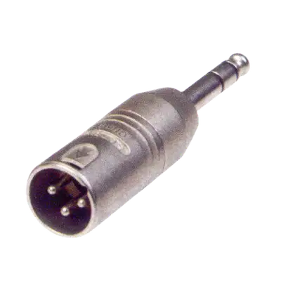 ADAPTADOR PLUG XLR A PLUG 6.3MM ESTEREO, METALICO