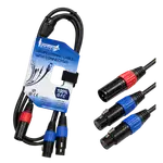 CABLE DE AUDIO, PLUG XLR A 2 JACK XLR 1MT - Miniatura 1