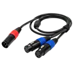 CABLE DE AUDIO, PLUG XLR A 2 JACK XLR 1MT - Miniatura 2