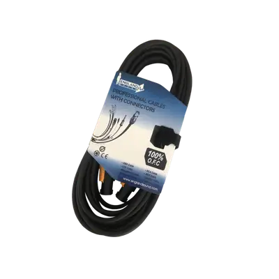 CABLE PARA PARLANTES PASIVOS, SPEAKON A SPEAKON, 4 PINES, 2 VIAS, OFC, 6MTS