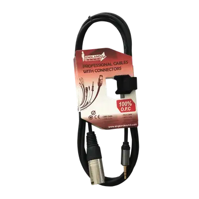 CABLE DE AUDIO, PLUG 3.5MM ESTEREO A 2 PLUG XLR, OFC, 2MTS