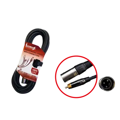 CABLE DE AUDIO, PLUG XLR MACHO A PLUG RCA, OFC, 8MTS