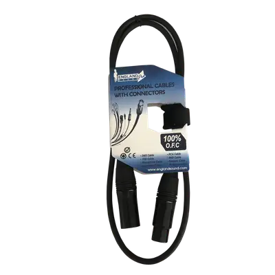 CABLE DMX LIGHTING, JACK XLR A PLUG XLR, OFC, 1MT