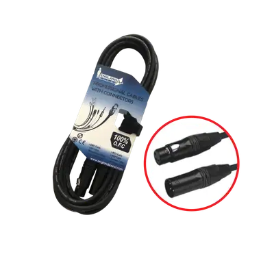 CABLE DMX LIGHTING, JACK XLR A PLUG XLR, OFC, 10MTS