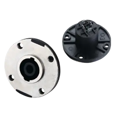 JACK SPEAKON DE CHASIS, PLACA FRONTAL METALICA, 4 PINES, 2 VIAS