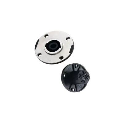 JACK SPEAKON DE CHASIS, PLACA FRONTAL METALICA, 4 PINES, 2 VIAS, CUADRADA