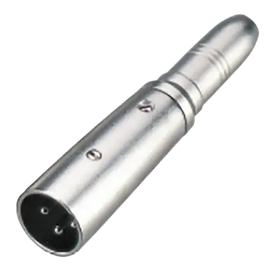 ADAPTADOR PLUG XLR A JACK 6.3MM, METALICO