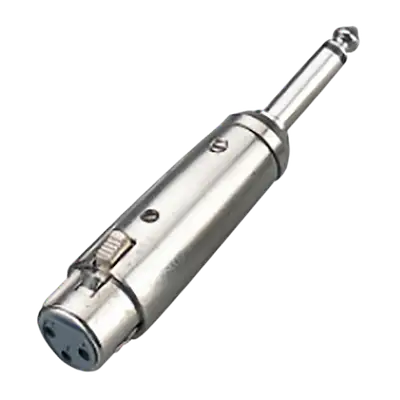 ADAPTADOR JACK XLR A PLUG 6.3MM, MONO, METALICO