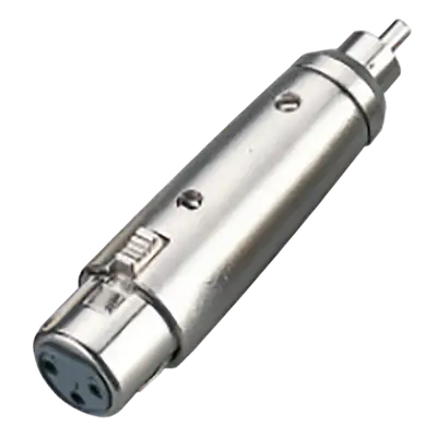 ADAPTADOR JACK XLR A PLUG RCA, METALICO