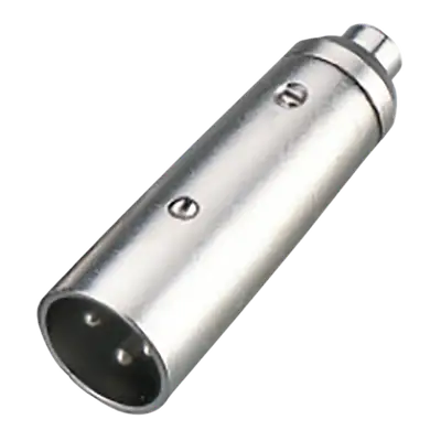 ADAPTADOR PLUG XLR A JACK RCA, METALICO