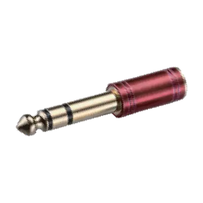 ADAPTADOR JACK 3.5MM A PLUG 6.3MM ESTEREO, METALICO