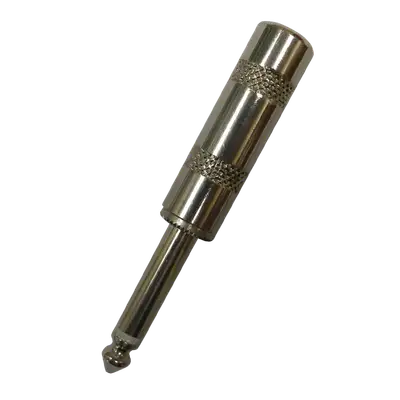 PLUG 6.3MM PLATEADO, MONO SIN RESORTE, METALICO