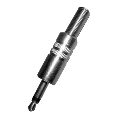 PLUG 3.5MM, CON RESORTE, MONO, METALICO