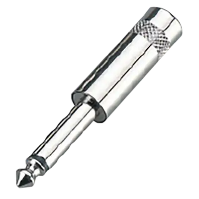 PLUG 6.3MM PLATEADO, MONO SIN RESORTE, BAQUELITA, METALICO