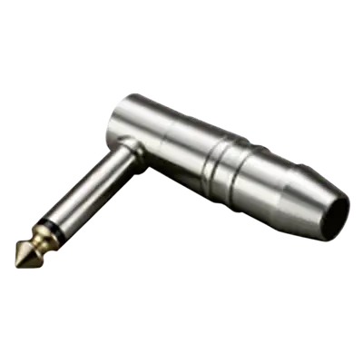 PLUG 6.3MM PLATEADO, MONO, TIPO L SIN RESORTE, BAQUELITA, METALICO