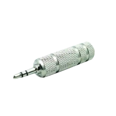 ADAPTADOR JACK 6.3MM MONO A PLUG 3.5MM MONO, METALICO
