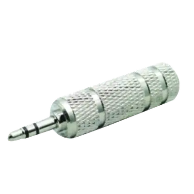 ADAPTADOR JACK 6.3MM MONO A PLUG 3.5MM ESTEREO, METALICO