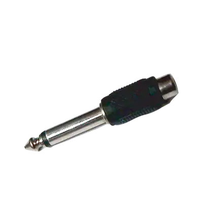 ADAPTADOR JACK RCA A PLUG 6.3MM MONO, PLASTICO