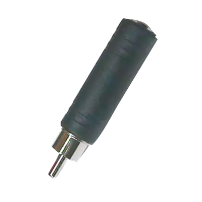 ADAPTADOR JACK 6.3MM MONO A PLUG RCA, PLASTICO