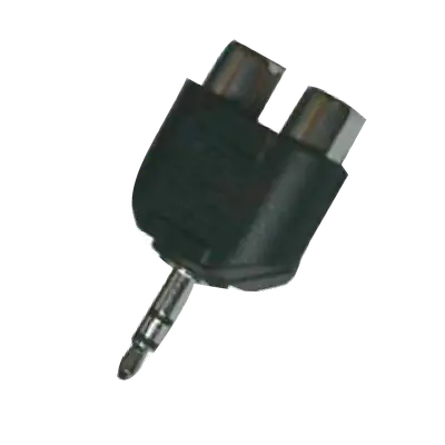 ADAPTADOR 2 JACK RCA A PLUG 3.5MM ESTEREO, PLASTICO