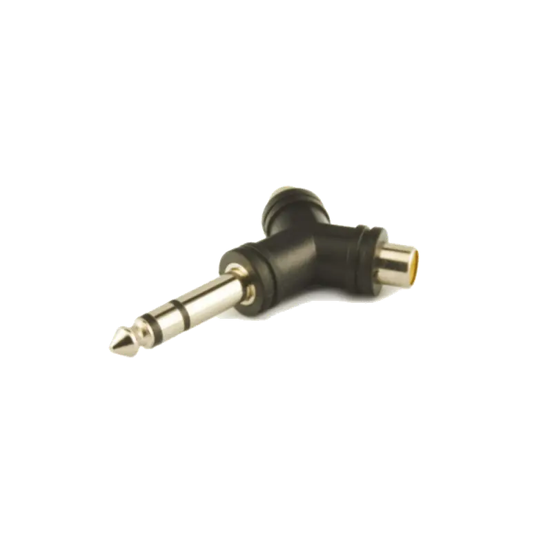 ADAPTADOR 2 JACK RCA A PLUG 6.3MM ESTEREO, TIPO Y, PLASTICO - Imagen 1