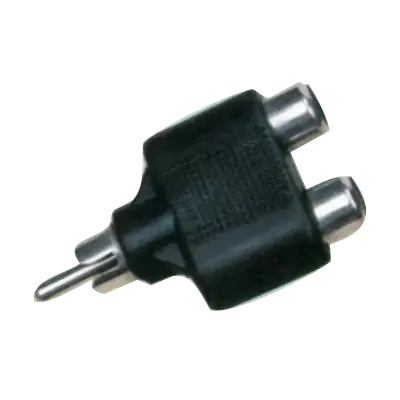 ADAPTADOR 2 JACK RCA A PLUG RCA, PLASTICO
