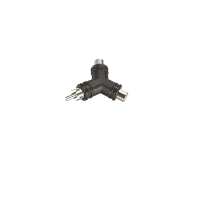 ADAPTADOR 2 JACK RCA A PLUG RCA, TIPO Y, PLASTICO