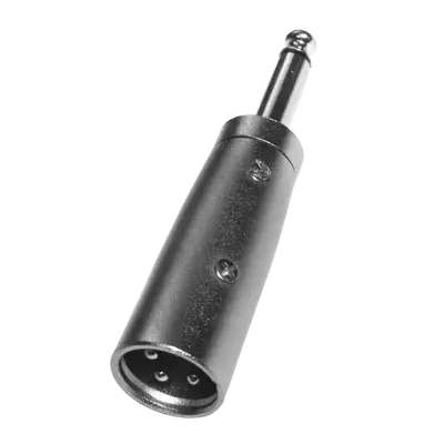 ADAPTADOR PLUG XLR A PLUG 6.3MM MONO, METALICO