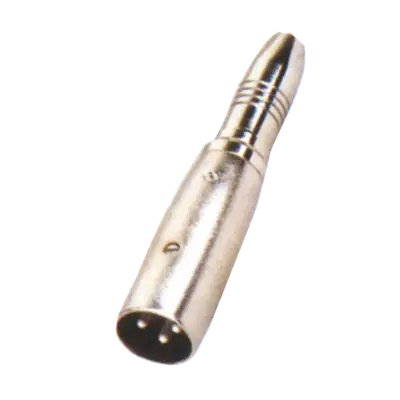 ADAPTADOR PLUG XLR A JACK 6.3MM MONO, METALICO