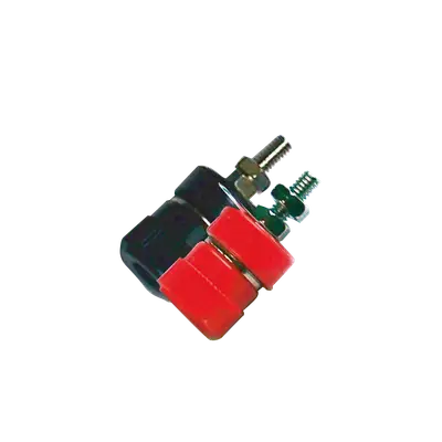 JACK PAR BANANA GRANDE DE CHASIS, NEGRO Y ROJO