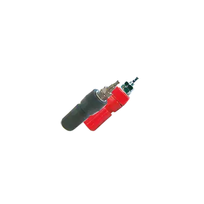 JACK BANANA MEDIANO DE CHASIS PAR, ROJO-NEGRO