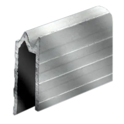 PERFIL DE ALUMINIO, 2.5CM X 1.2CM X 9.5CM, TIPO V, 3MTS
