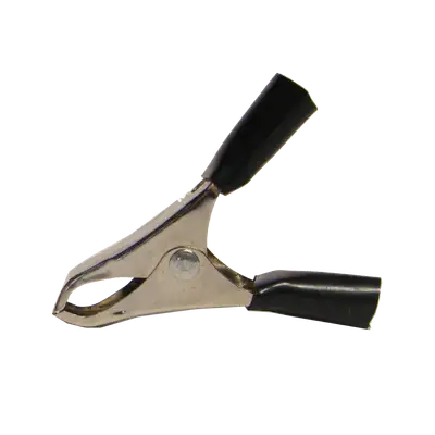 LAGARTO PEQUEÑO CON AGARRADERAS PLASTICAS, NEGRO, PARA BATERIA, 10A, 5.5CM