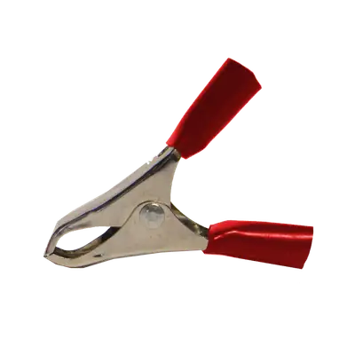 LAGARTO PEQUEÑO CON AGARRADERAS PLASTICAS, ROJO, PARA BATERIA, 10A, 5.5CM