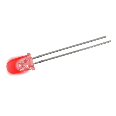 DIODO LED, 5MM, ROJO INCANDESCENTE