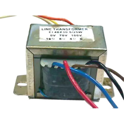 TRANSFORMADOR DE LINEA, 25W, 70V-100V, 8-16 OHM