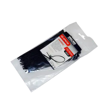 AMARRAS PLASTICAS, 100 PCS, 4.8MM, 25 CM, NEGRO